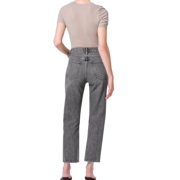 AGOLDE 90s Pinch Waist Straight Leg High Rise Medium Gray Denim Jean Size 30 - Picture 2 of 12